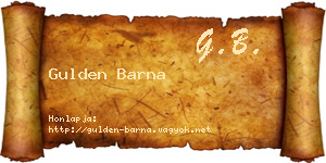 Gulden Barna névjegykártya